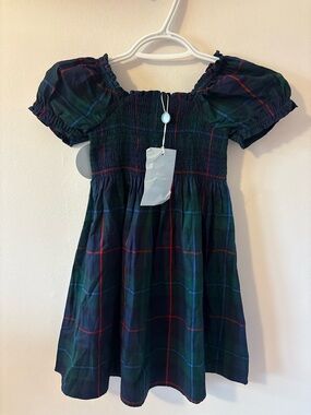NWT Hill House The Nap Dress in Midnight Tartan Girls 7/8 Youth Kids